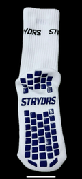  "Anti-slip grip socks showing detailed grip pattern for ball sports"